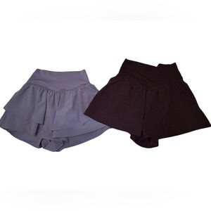 American Eagle Aerie OFFLINE one Black and one Blue “shorts/skort” Size XS/TP